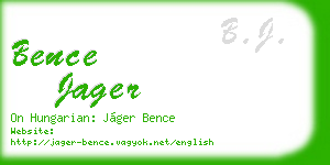 bence jager business card